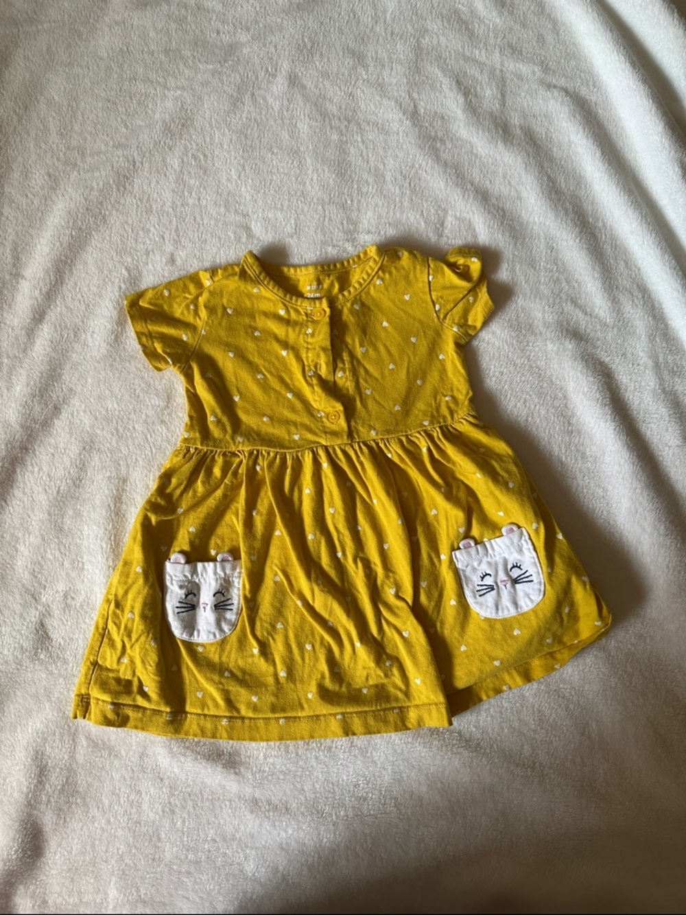 Carter's Mustard Yellow Toddler Tee - Bright Solid Color
